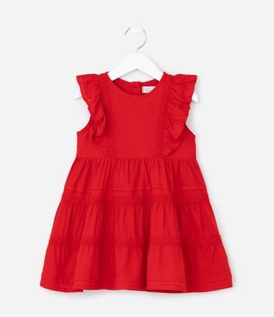 Vestido Infantil en Viscosa sin Manga - Talle 1 a 6 años