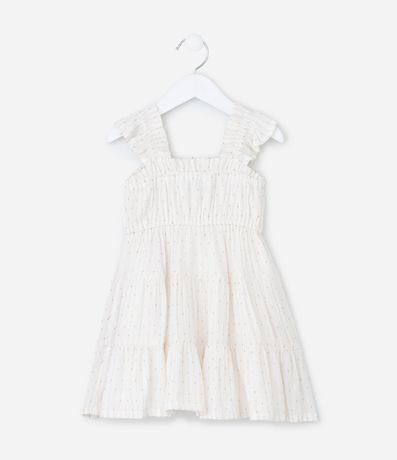 Vestido Infantil de Bretel Fino con Detalles Fruncidos - Talle 1 a 6 años 2