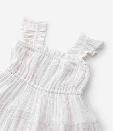 Vestido Infantil de Bretel Fino con Detalles Fruncidos - Talle 1 a 6 años 9