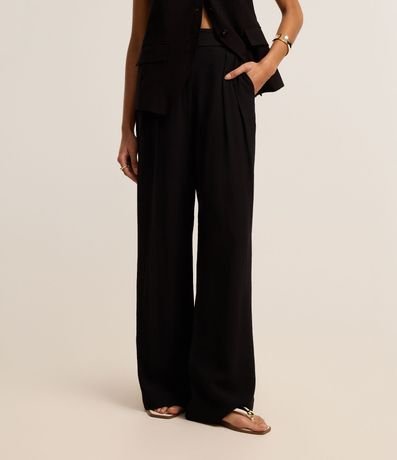 Pantalón Pantalona Sastrería en Viscosa con Pliegues 3