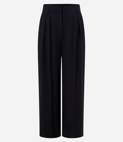 Pantalón Pantalona Sastrería Cintura Alta en Viscosa con Pliegues 5