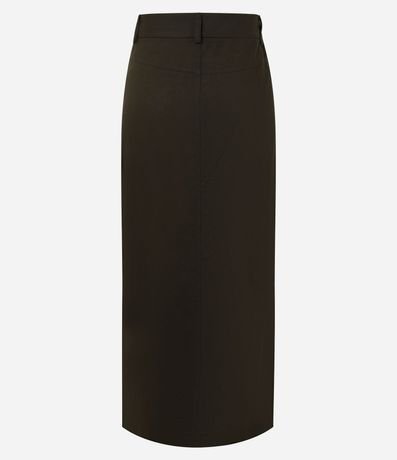 Pollera Larga en Viscolino con Bolsillos y Abertura 2