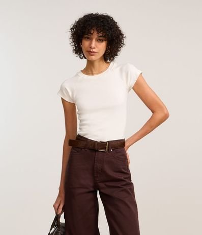 Blusa Corta en Suedine con Sisa Raglán
