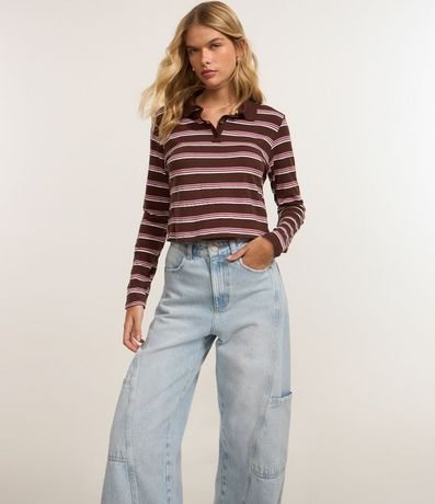 Pantalón Wide Leg Jeans Dirty con Bolsillos Laterales 2