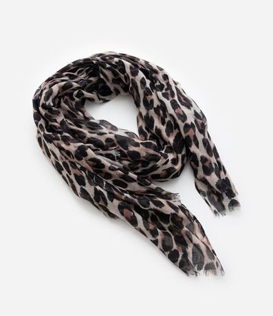 Pañuelo Rectangular en Franela con Estampa Animal Print Leopardo 3