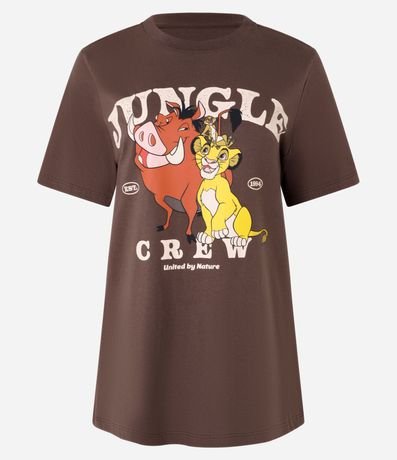 Remera Alargada en Algodón con Estampa Timón y Pumba 4