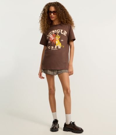 Remera Alargada en Algodón con Estampa Timón y Pumba 2