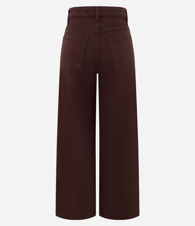 Pantalón Wide Leg en Sarga con Trabillas en la Cintura 2