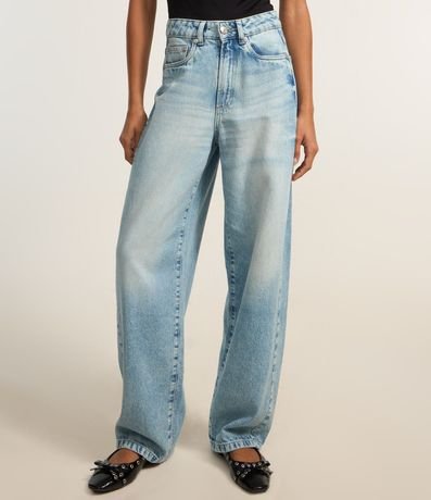 Pantalón Baggy en Jeans con Trabillas y Bolsillos 3