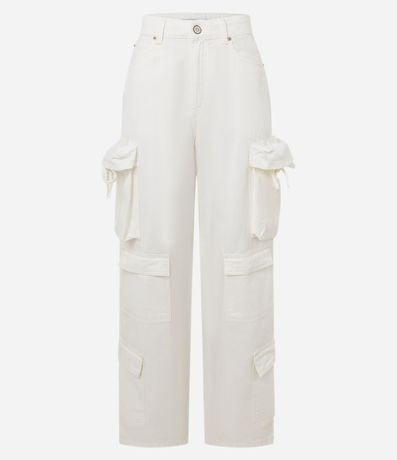 Pantalón Baggy en Sarga con Bolsillos Cargo Diferenciados 6