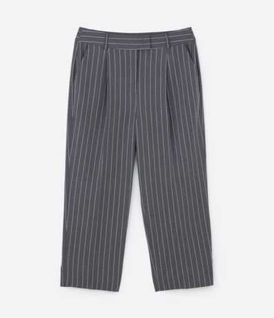 Pantalón Recto en Sastrería con Raya de Tiza y Pliegue Curve & Plus Size 5