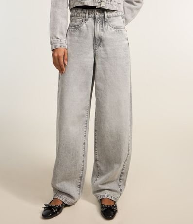 Pantalón Baggy en Jeans con Trabillas y Bolsillos 3