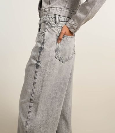 Pantalón Baggy en Jeans con Trabillas y Bolsillos 4