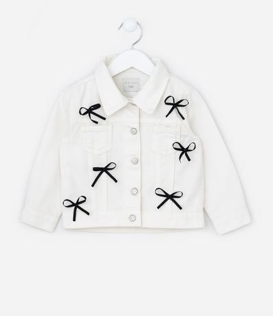 Campera Infantil Jeans con Lacitos Aplicados - Talle 1 a 6 años