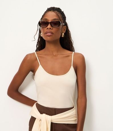 Blusa Básica de Bretel Fino en Algodón Peruano