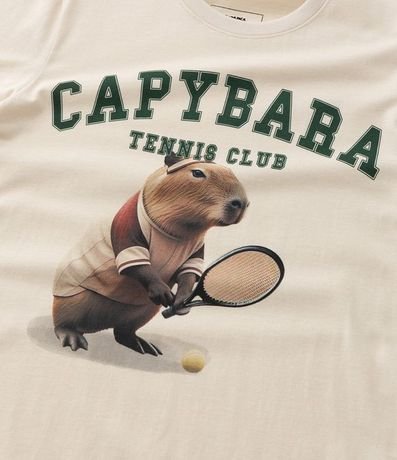Remera Infantil con Estampa de Carpincho Tenista - Talle 5 a 14 años 4