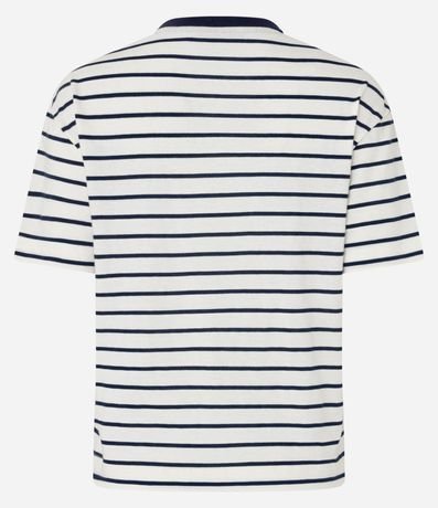 Blusa Slim Rayada en Algodón con Bordado Romantico 6