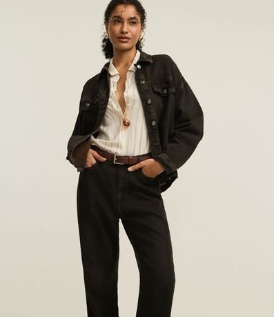 Pantalón Wide Leg en Sarga con Cintura Alta 2