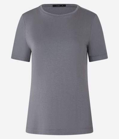 Blusa Básica en Viscosa con Escote Redondo 5