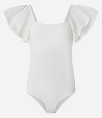 Body Canelado en Rib con Volado en la Manga 7