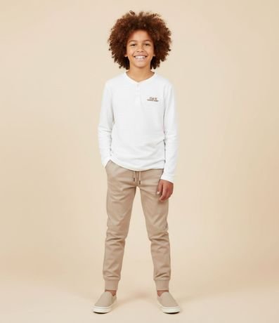 Pantalón Jogger Infantil en Modal con Recortes - Talle 5 a 14 años