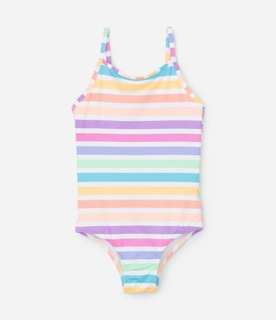 Malla Infantil con Estampa Rayada - Talle 5 a 14 años