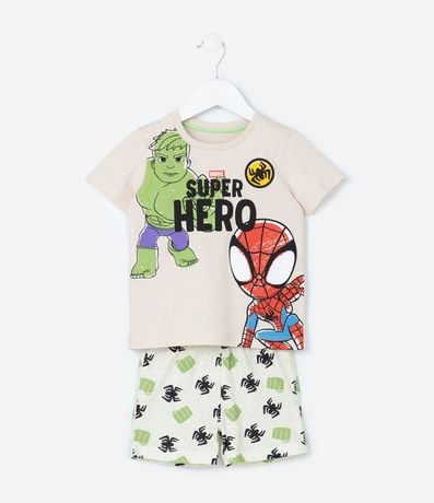 Pijama Infantil con Estampa Baby Heróis Spidey y Hulk - Talle 2 a 6 años