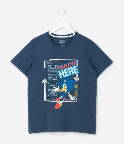 Pijama Infantil con Estampa de Sonic - Talle 5 a 14 años 2