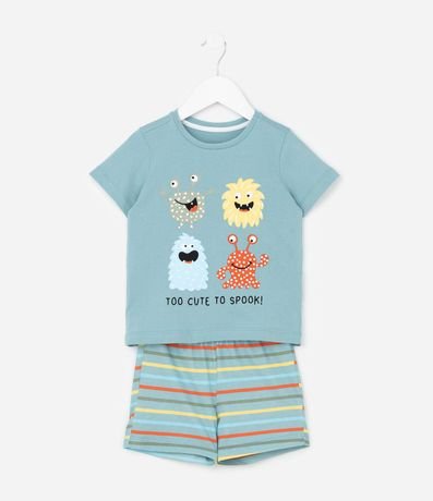 Pijama Infantil con Estampa Mounstritos - Talle 2 a 6 años