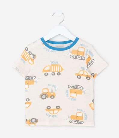 Pijama Corto en Algodón Estampa de Carritos - Talle 1 a 4 años 2