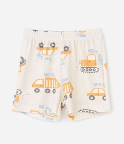 Pijama Corto en Algodón Estampa de Carritos - Talle 1 a 4 años 4