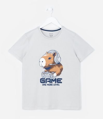 Pijama Infantil con Estampa Capivara Gamer - Talle 7 a 16 años 2