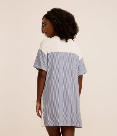 Camisón corta en Viscosa con Estampa Garfield y Rayas 2