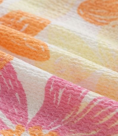 Vestido Infantil con Estampa Floral y Textura - Talle 0 a 18 Meses 3