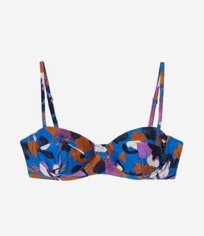 Bikini Top Media Taza en Microfibra con Estampa Floral 5