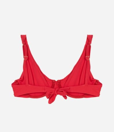 Bikini Top Media Taza Alargado en Microfibra Acanalada 7