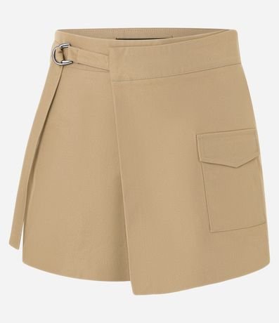 Bermuda en Sastrería con Hebilla y Bolsillo Delantero 8