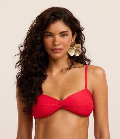 Bikini Top Bandeau en Microfibra Acanalada 1