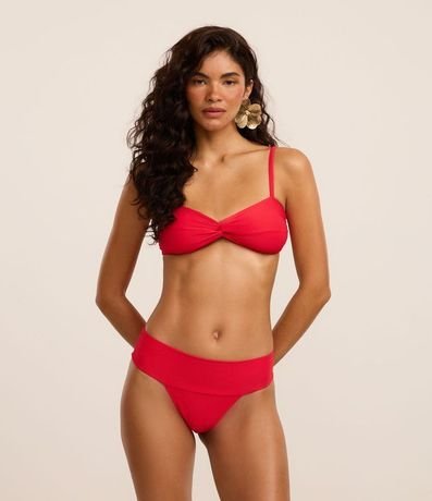 Bikini Bombacha Lateral Ancho en Microfibra Acanalada