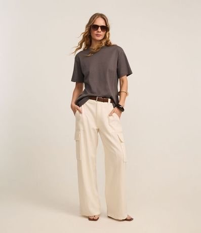 Remera en Algodón Peruano con Cuello Redondo 2