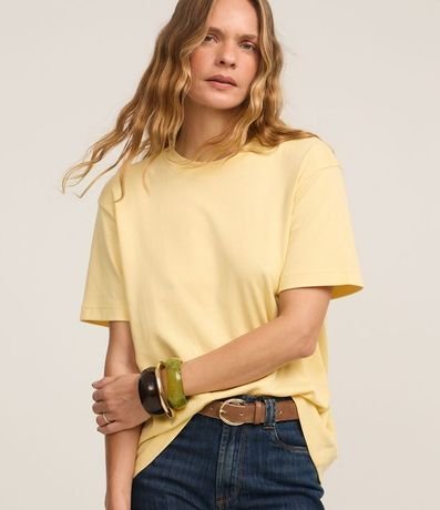 Remera en Algodón Peruano con Cuello Redondo