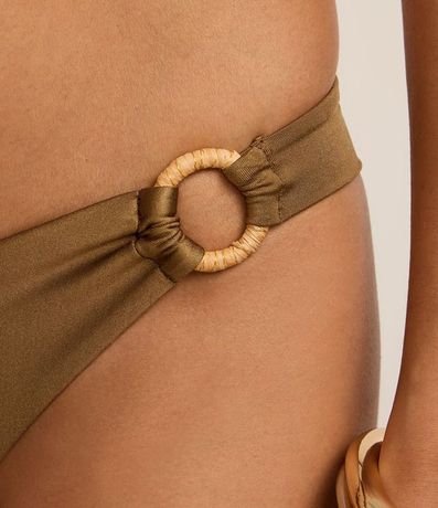 Bikini Bombacha Pernera Alta Metalizada con Aro de Paja 3