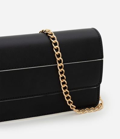 Cartera Transversal Pequeña con Tapa y Detalles Contrastantes 5