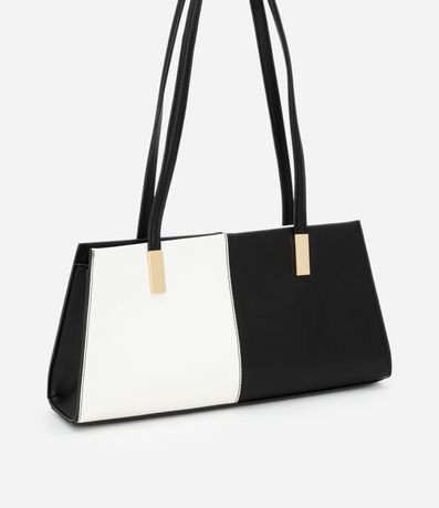 Cartera Shoulder Mediana con Recorte Bicolor 2