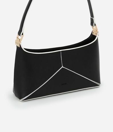 Cartera Baguette Mediana con Recortes Bicolor 2