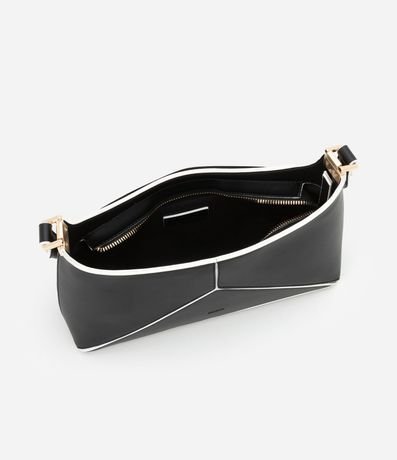 Cartera Baguette Mediana con Recortes Bicolor 6