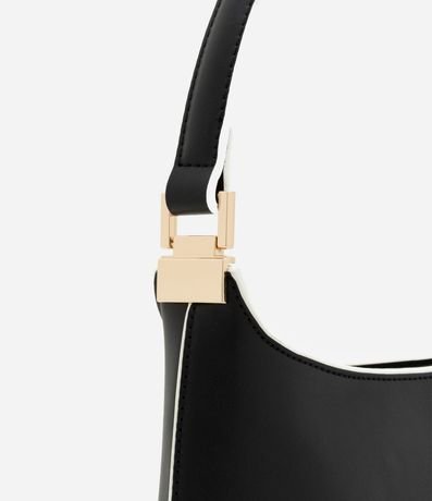 Cartera Baguette Mediana con Recortes Bicolor 7