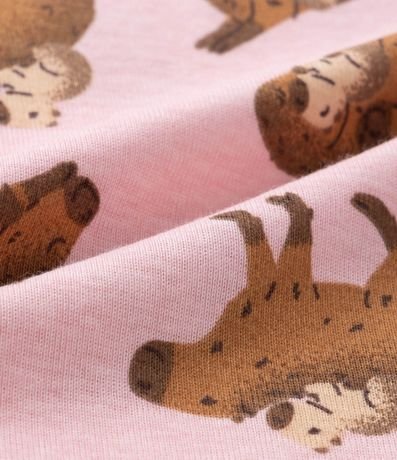 Pijama Infantil en Algodón con Estampa Capivaras - Talle 2 a 14 años 8