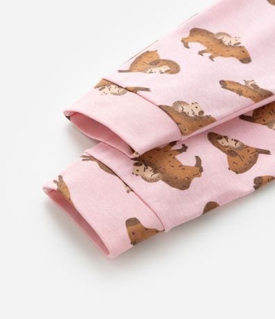 Pijama Infantil en Algodón con Estampa Capivaras - Talle 2 a 14 años 4