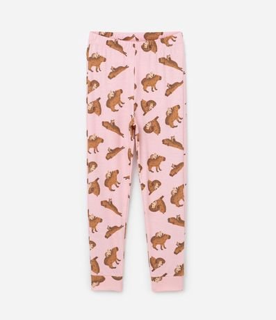 Pijama Infantil en Algodón con Estampa Capivaras - Talle 2 a 14 años 5